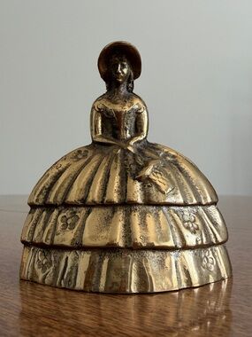 Brass Crinoline Lady Southern Bell, Vintage 1960s